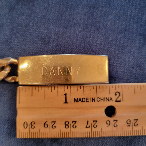 Vintage Speidel ID Bracelet "DANNY" ~ Gold Tone ~ 1980s(?) ~ Unisex ~ Retro! - Picture 12 of 13